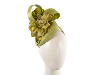 Hats From Oz Lime Green Pillbox Fascinator with Flowers