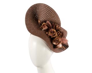 Hats From Oz Mocha Sculptural Floral Fascinator – Limited Cupids Millinery Design