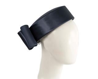 Hats From Oz Exclusive large dark navy pillbox hat by Cupids Millinery