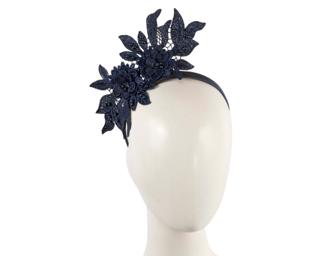 Hats From Oz Navy Lace Floral Headband by Max Alexander