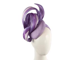 Hats From Oz Lilac Pillbox Fascinator with Silk Abaca Trim by Fillies Collection