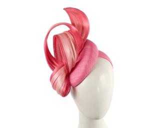 Hats From Oz Pink Pillbox Fascinator with Silk Abaca Trim by Fillies Collection