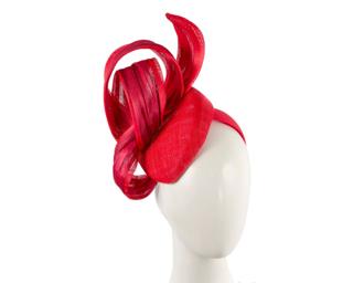 Hats From Oz Red Pillbox Fascinator with Silk Abaca Trim by Fillies Collection