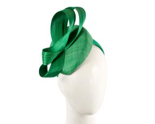 Hats From Oz Green Pillbox Fascinator with Silk Abaca Bow by Fillies Collection