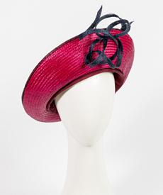 Louise Macdonald Millinery Lena Grande Beret in Plum