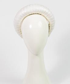 Louise Macdonald Millinery Milano in White Gloss Braid