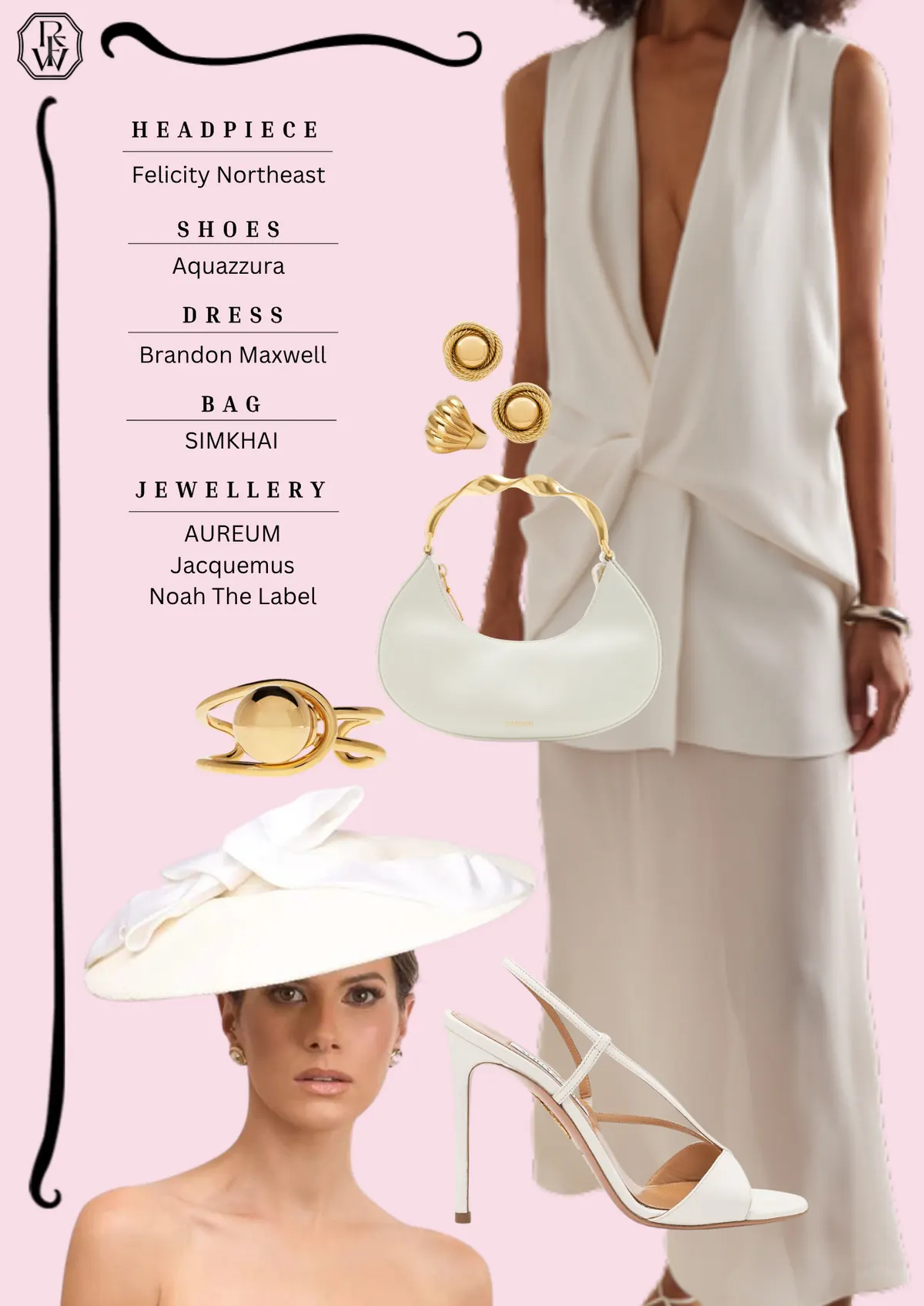 Spring Style Guide, page 12: Felicity Northeast; Aquazzura; Brandon Maxwell; SIMKHAI; AUREUM Jacquemus Noah The Label